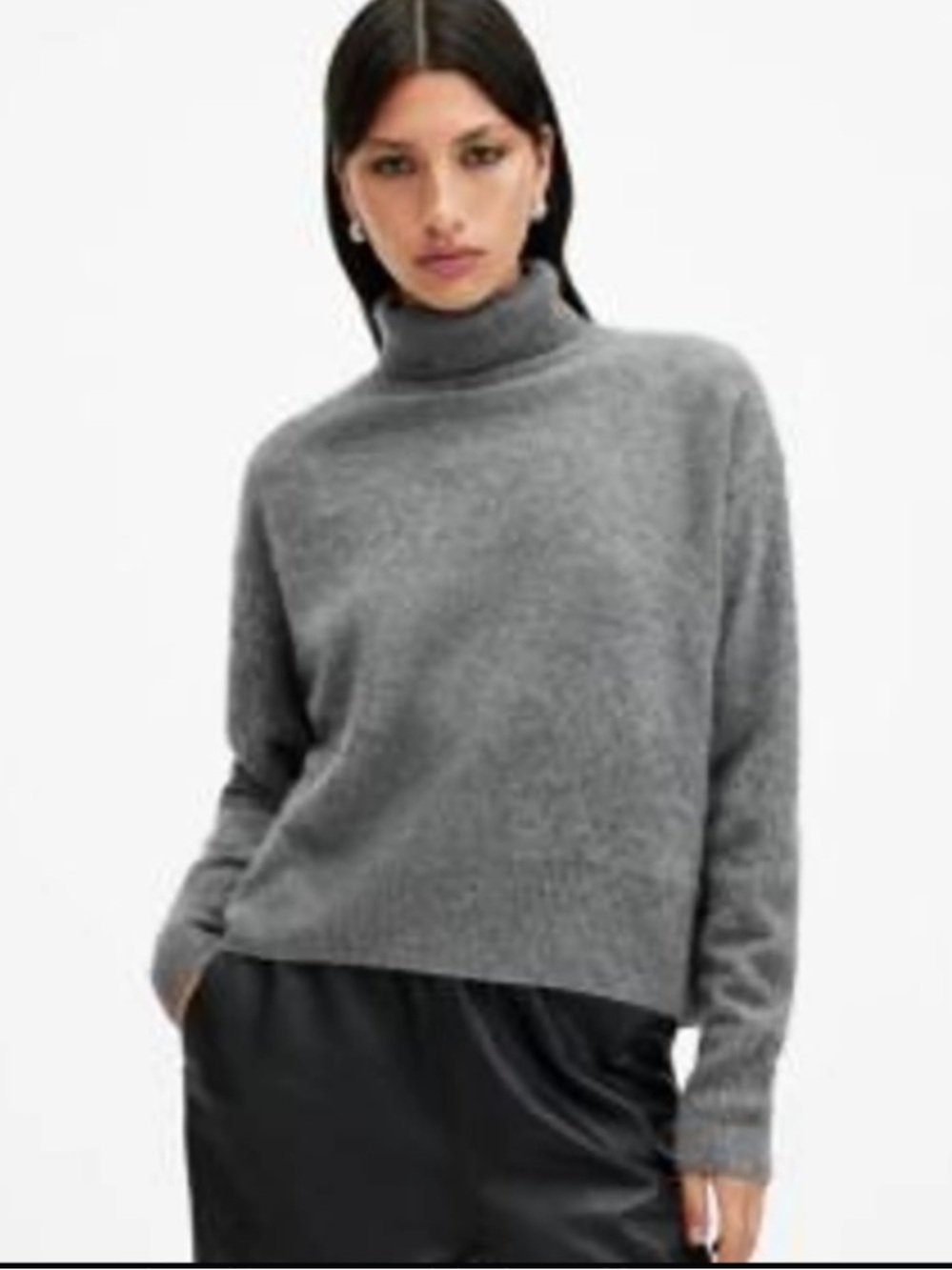 Zara Womens Dark Gray Turtleneck Sweater